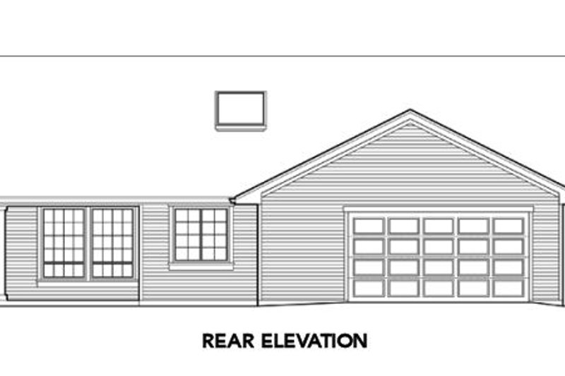 Home Plan - Exterior - Rear Elevation for Craftsman House Plan #48-291 - 3 bed, 2 bath