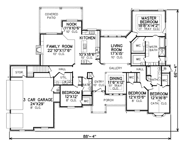 Traditional Floor Plan - Main Floor Plan #65-365