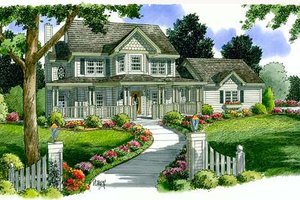 Country Exterior - Front Elevation Plan #312-473
