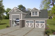 Craftsman Style House Plan - 1 Beds 1.5 Baths 840 Sq/Ft Plan #56-612 