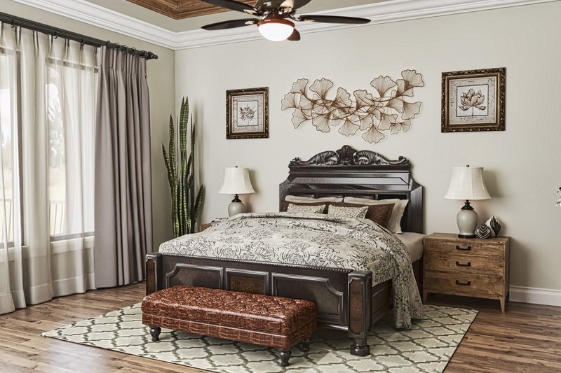 Home Plan - Interior - Master Bedroom for Farmhouse House Plan #54-488 - 3 bed, 3.5 bath