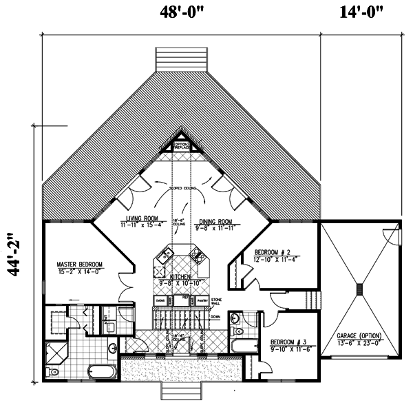 Contemporary Floor Plan - Main Floor Plan #138-223
