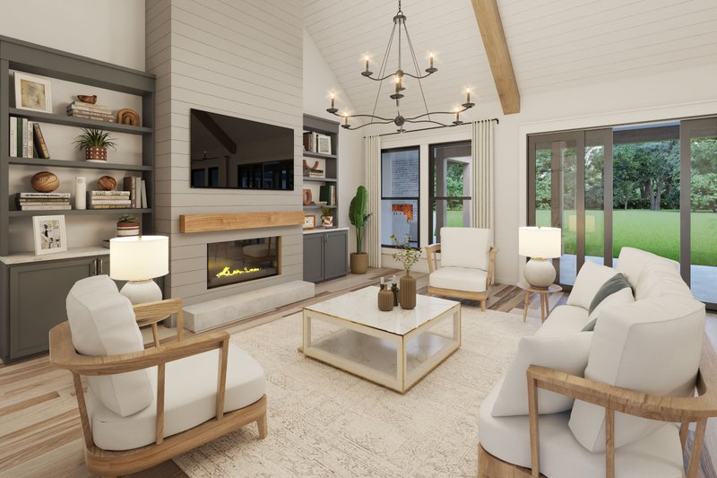 Dream House Plan - Farmhouse Interior - Family Room Plan #430-406