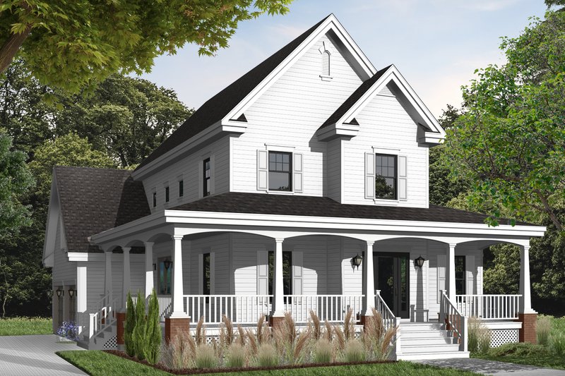 Victorian Style House Plan - 3 Beds 2.5 Baths 2008 Sq/Ft Plan #23-2348