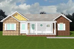 Exterior - Other Elevation 1 for Ranch House Plan #123-112 - 4 bed, 3 bath