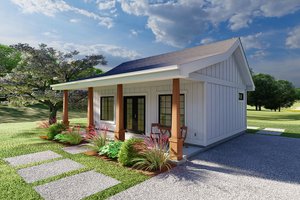 House Blueprint - Farmhouse Exterior - Front Elevation Plan #126-304