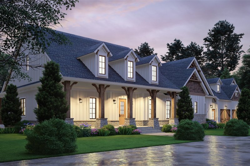 Dream House Plan - Exterior - Front Elevation 4 for Country House Plan #54-453 - 4 bed, 4.5 bath