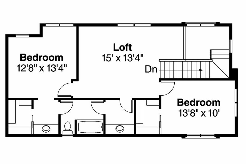 Architectural House Design - Floor Plan - Upper Floor House Plan #124-908 - 3 bed, 2.5 bath