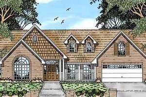 Country Exterior - Front Elevation Plan #42-215
