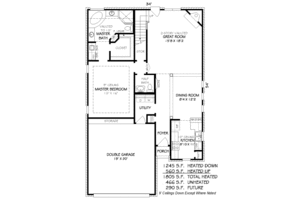 Floor Plan - Main Floor for European House Plan #424-132 - 3 bed, 2.5 bath