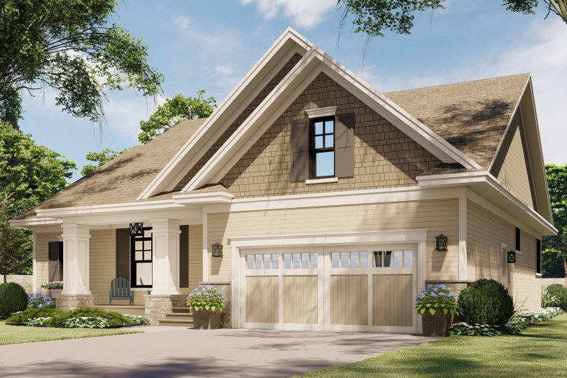 House Blueprint - Exterior - Front Elevation 5 for Traditional House Plan #51-1180 - 3 bed, 2 bath