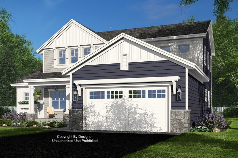 Architectural House Design - Exterior - Front Elevation 4 for Bungalow House Plan #51-1378 - 3 bed, 2.5 bath