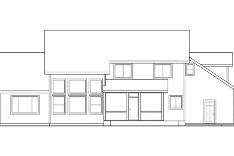 Home Plan - Exterior - Rear Elevation for Craftsman House Plan #124-836 - 4 bed, 2.5 bath