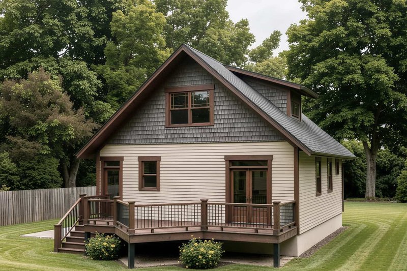 House Plan Design - Exterior - Rear Elevation for Farmhouse House Plan #79-337 - 3 bed, 2.5 bath