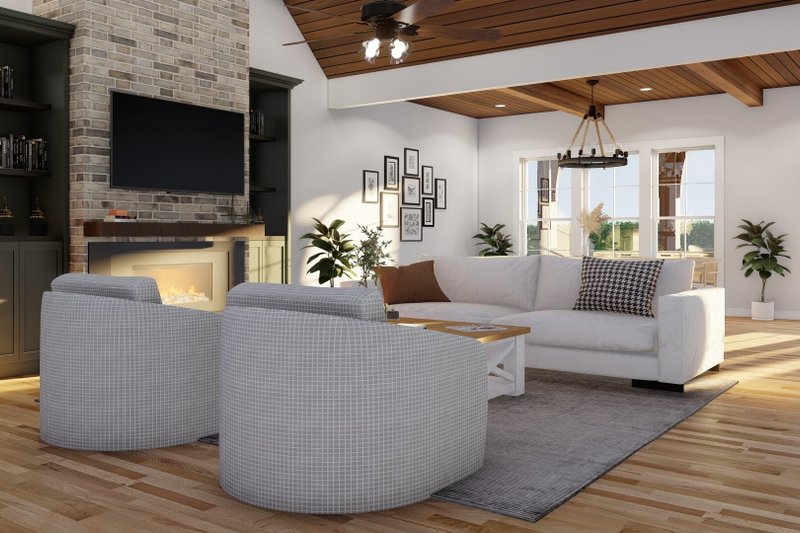 Architectural House Design - Interior - Family Room 4 for European House Plan #17-2483 - 3 bed, 2 bath