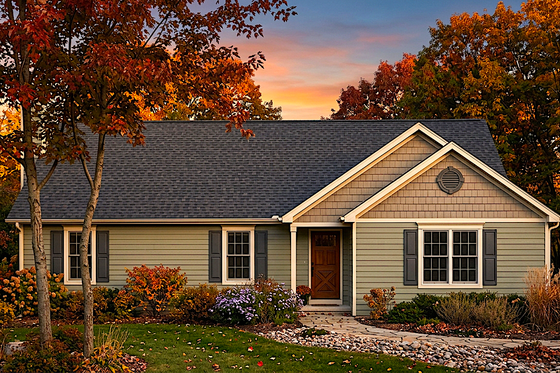 Exterior - Front Elevation 3 for Ranch House Plan #30-116 - 3 bed, 2 bath