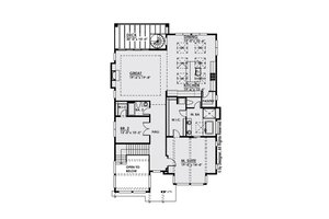 Floor Plan - Upper Floor for Modern House Plan #1066-10 - 4 bed, 3 bath
