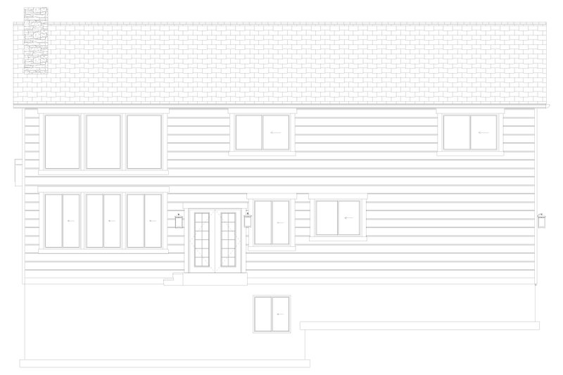 House Blueprint - Exterior - Rear Elevation 2 for Traditional House Plan #1060-472 - 3 bed, 2.5 bath