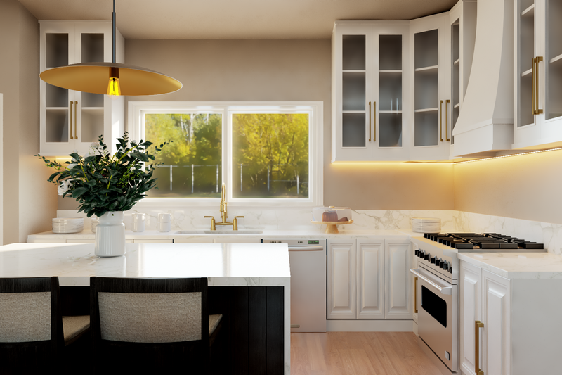 House Blueprint - Interior - Kitchen for Contemporary House Plan #1064-453 - 3 bed, 2 bath
