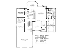 Floor Plan - Main Floor for Traditional House Plan #424-367 - 3 bed, 2 bath