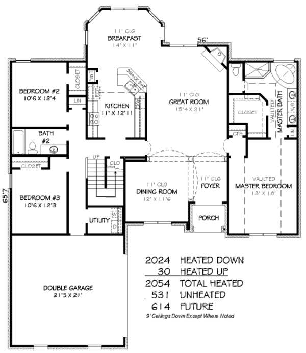 Traditional Floor Plan - Main Floor Plan #424-367