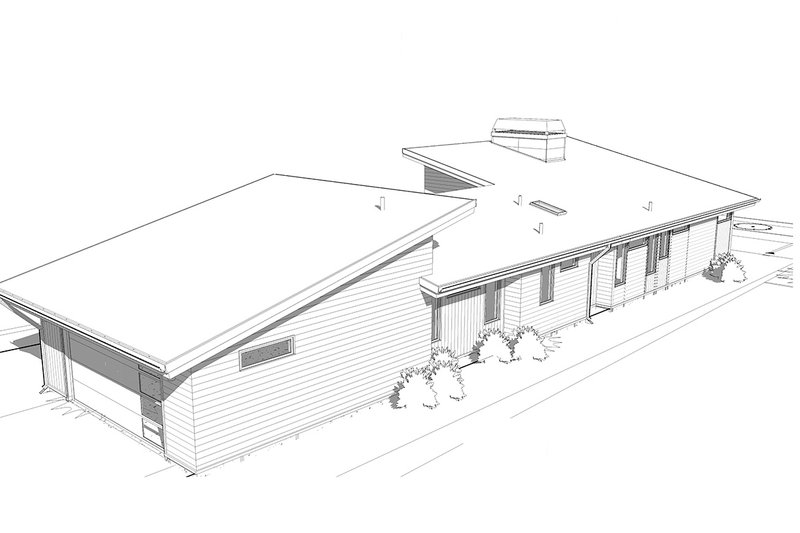 Dream House Plan - Exterior - Rear Elevation for Modern House Plan #895-124 - 3 bed, 2 bath