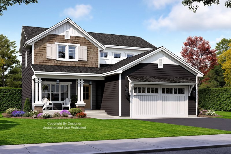 Architectural House Design - Exterior - Front Elevation 4 for Bungalow House Plan #51-1381 - 3 bed, 3.5 bath
