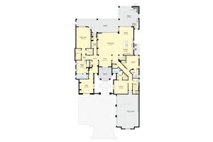 Floor Plan - Main Floor for Mediterranean House Plan #930-511 - 3 bed, 3.5 bath
