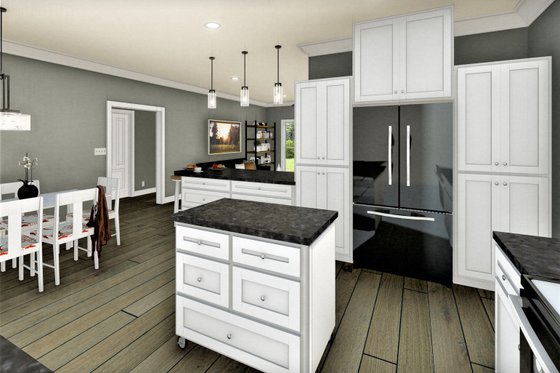 Interior - Kitchen for Traditional House Plan #44-236 - 3 bed, 2 bath