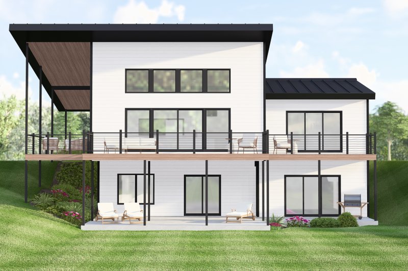 House Blueprint - Exterior - Other Elevation 1 for Contemporary House Plan #1064-448 - 1 bed, 2 bath