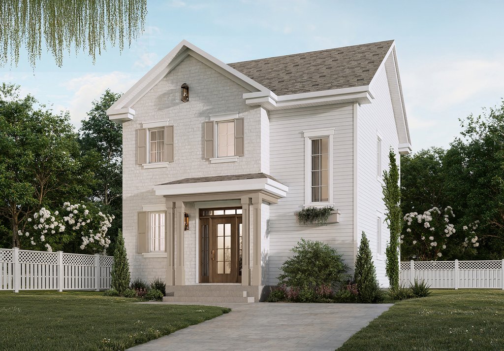 Exterior - Front Elevation 2 for Traditional House Plan #23-739 - 3 bed, 2 bath