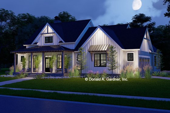 Exterior - Front Elevation 3 for Modern House Plan #929-1175 - 3 bed, 2 bath
