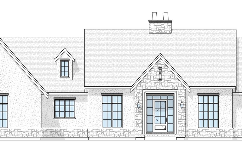 Dream House Plan - Exterior - Front Elevation 3 for European House Plan #1114-124 - 3 bed, 2.5 bath