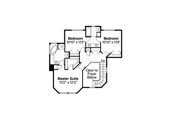 Floor Plan - Upper Floor for Traditional House Plan #124-404 - 3 bed, 2.5 bath