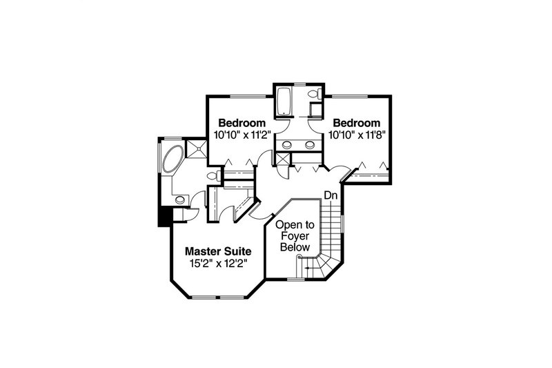 Dream House Plan - Floor Plan - Upper Floor for Traditional House Plan #124-404 - 3 bed, 2.5 bath