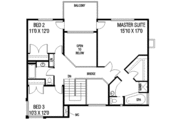 Mediterranean Style House Plan - 3 Beds 3 Baths 2423 Sq/Ft Plan #60-119 