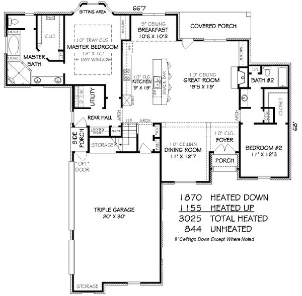 European Floor Plan - Main Floor Plan #424-252