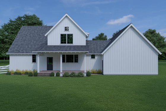 Exterior - Rear Elevation for Farmhouse House Plan #1070-69 - 3 bed, 2.5 bath