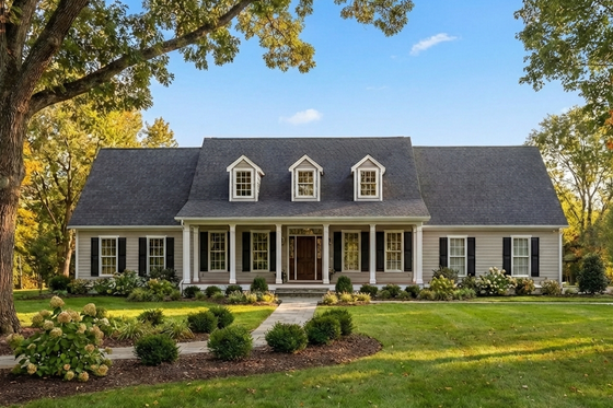 Exterior - Front Elevation for Country House Plan #406-134 - 3 bed, 2.5 bath