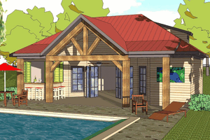 Craftsman Exterior - Front Elevation Plan #8-144