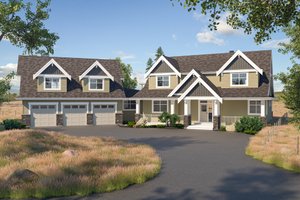 Architectural House Design - Farmhouse Exterior - Front Elevation Plan #1100-24
