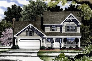 Farmhouse Exterior - Front Elevation Plan #316-108