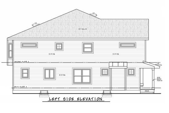 Exterior - Other Elevation for Traditional House Plan #20-2465 - 4 bed, 4.5 bath