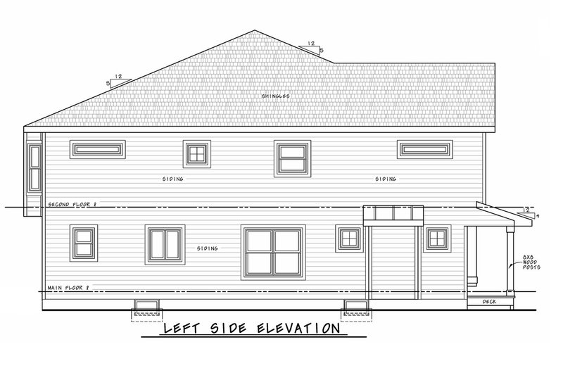 House Blueprint - Exterior - Other Elevation for Traditional House Plan #20-2465 - 4 bed, 4.5 bath