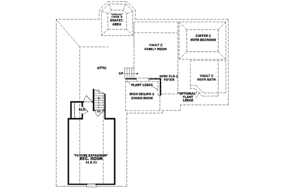Floor Plan - Upper Floor for Traditional House Plan #81-517 - 3 bed, 2 bath