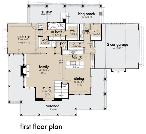 Dream House Plan - Farmhouse Floor Plan - Main Floor Plan #120-261
