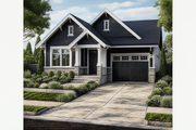 Craftsman Style House Plan - 3 Beds 2 Baths 1500 Sq/Ft Plan #515-43 Exterior 