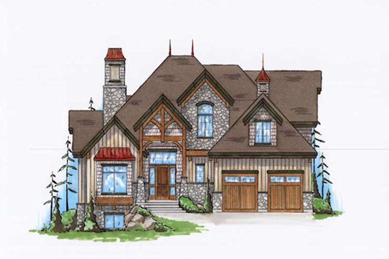 Home Plan - Craftsman Exterior - Front Elevation Plan #5-378