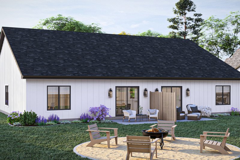 Home Plan - Exterior - Rear Elevation 1 for Modern House Plan #455-478 - 2 bed, 1 bath