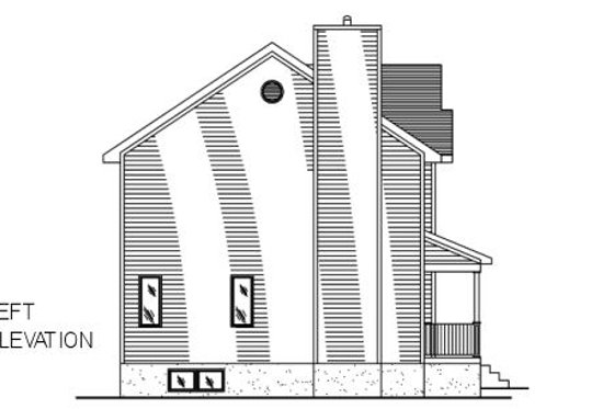 Exterior - Other Elevation for Country House Plan #138-254 - 3 bed, 1.5 bath
